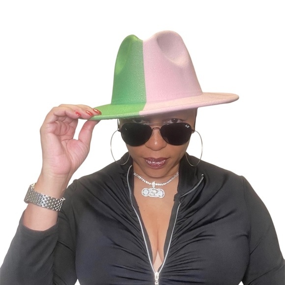 Duo Tone Fedora Hat, Classic Panama Hat, Dressy Unisex Panama Hat, Xmas Gift - Picture 4 of 5